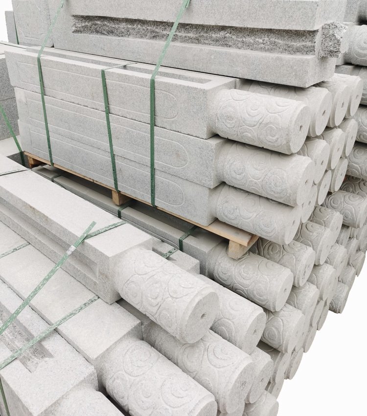 芝麻灰圓形欄桿柱子 芝麻灰圓形欄桿柱子